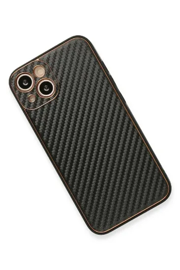 Newface iPhone 13 Kılıf Coco Karbon Silikon - Siyah resmi