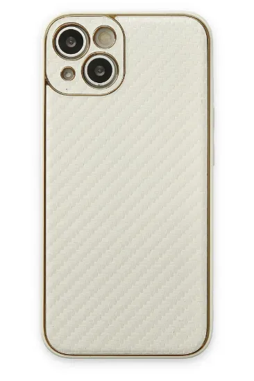 Newface iPhone 13 Kılıf Coco Karbon Silikon - Beyaz resmi
