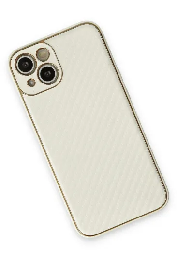 Newface iPhone 13 Kılıf Coco Karbon Silikon - Beyaz resmi