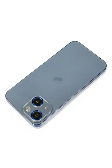 Newface iPhone 14 Plus Metal Kamera Lens Koruma Cam - Mavi resmi