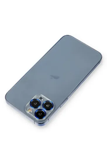Newface iPhone 14 Pro Metal Kamera Lens Koruma Cam - Mavi resmi