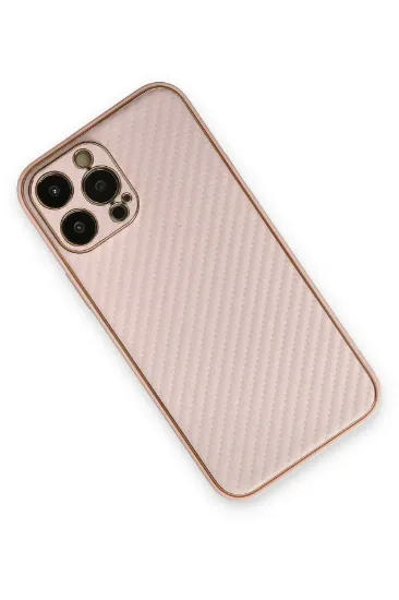 Newface iPhone 13 Pro Max Kılıf Coco Karbon Silikon - Pembe resmi