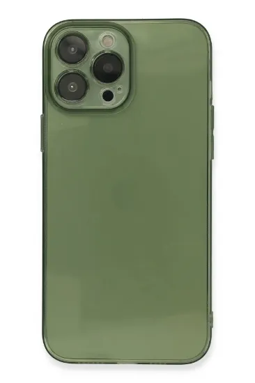 Newface iPhone 13 Pro Max Kılıf Fly Lens Silikon - Yeşil resmi