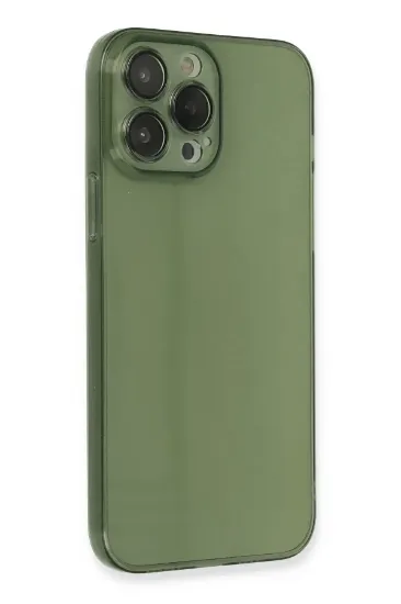 Newface iPhone 13 Pro Max Kılıf Fly Lens Silikon - Yeşil resmi