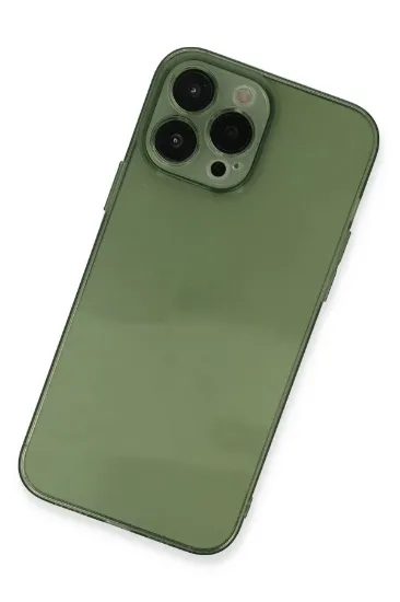 Newface iPhone 13 Pro Max Kılıf Fly Lens Silikon - Yeşil resmi