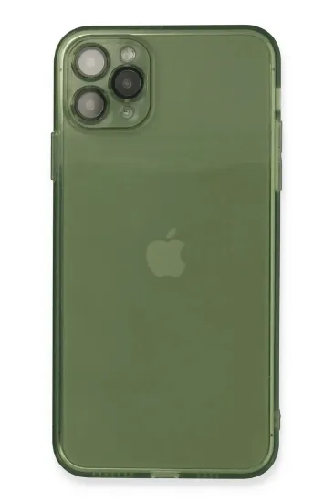 Newface iPhone 11 Pro Max Kılıf Fly Lens Silikon - Yeşil resmi