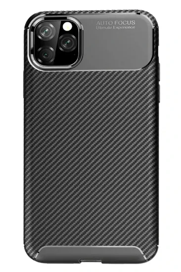 Newface iPhone 11 Pro Kılıf Auto Focus Karbon Kapak - Siyah resmi