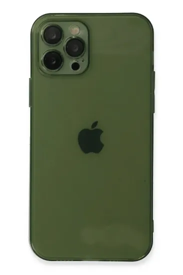 Newface iPhone 12 Pro Kılıf Fly Lens Silikon - Yeşil resmi