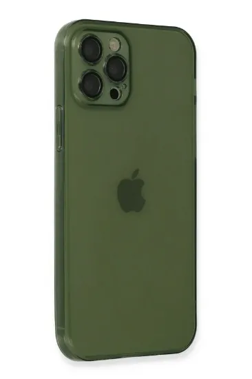 Newface iPhone 12 Pro Kılıf Fly Lens Silikon - Yeşil resmi