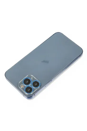 Newface iPhone 11 Pro Shine Kamera Lens Koruma Cam - Mavi resmi