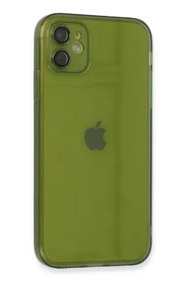 Newface iPhone 12 Kılıf Fly Lens Silikon - Yeşil resmi