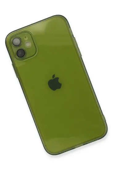 Newface iPhone 12 Kılıf Fly Lens Silikon - Yeşil resmi