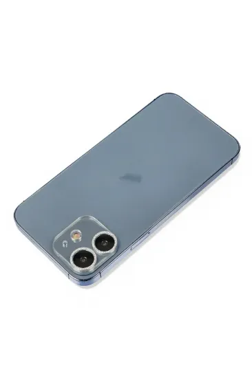 Newface iPhone 12 Shine Kamera Lens Koruma Cam - Gümüş resmi