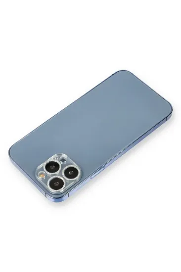 Newface iPhone 12 Pro Max Shine Kamera Lens Koruma Cam - Gümüş resmi