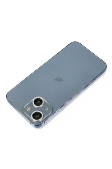 Newface iPhone 13 Mini Shine Kamera Lens Koruma Cam - Gümüş resmi