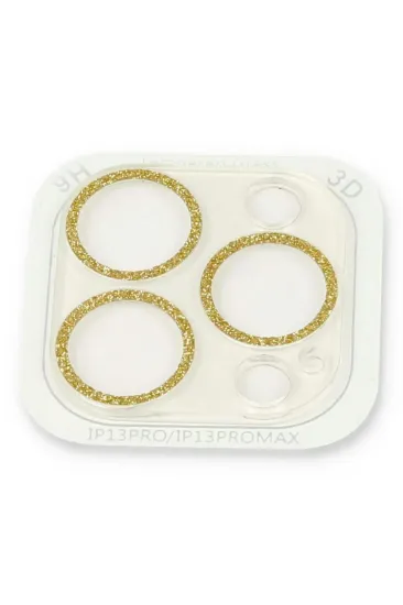 Newface iPhone 13 Pro Shine Kamera Lens Koruma Cam - Gold resmi