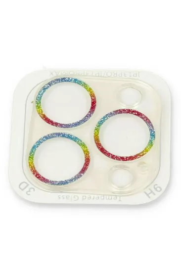 Newface iPhone 13 Pro Shine Kamera Lens Koruma Cam - Rainbow resmi