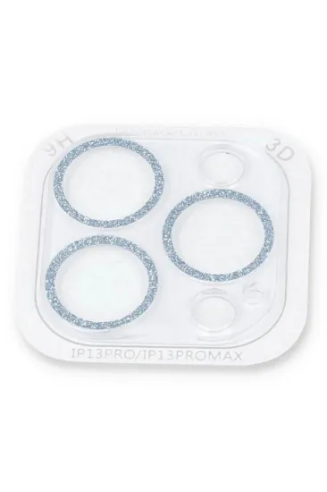 Newface iPhone 13 Pro Max Shine Kamera Lens Koruma Cam - Sierra Blue resmi