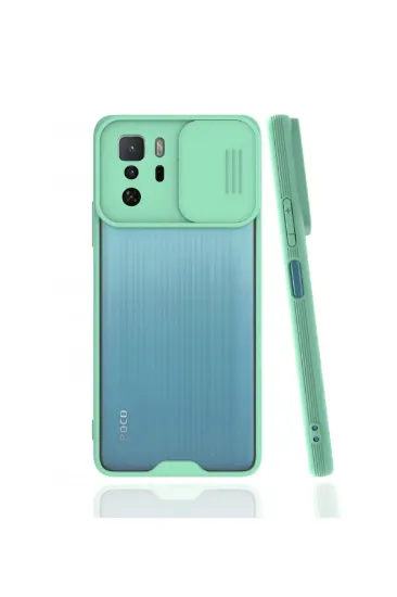 Newface Xiaomi Poco X3 GT Kılıf Platin Kamera Koruma Silikon - Açık Yeşil resmi