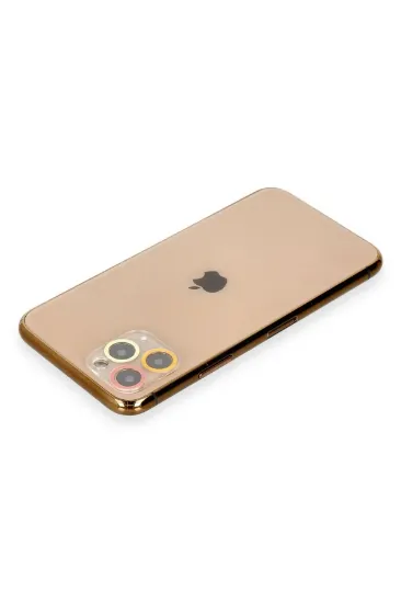Newface iPhone 11 Pro Max Renkli Kamera Lens Koruma Cam - Turuncu-Kırmızı resmi
