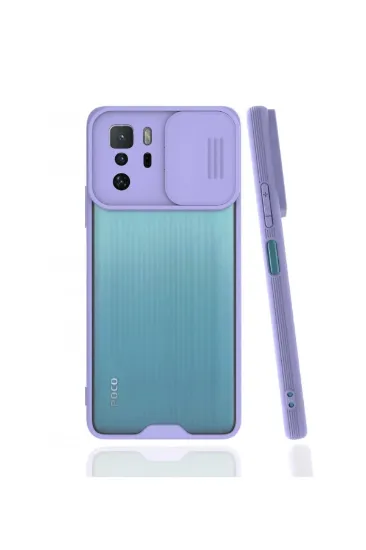 Newface Xiaomi Poco X3 GT Kılıf Platin Kamera Koruma Silikon - Lila resmi
