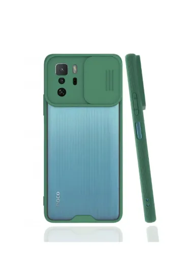 Newface Xiaomi Poco X3 GT Kılıf Platin Kamera Koruma Silikon - Yeşil resmi