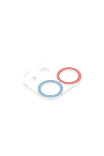Newface iPhone 12 Mini Renkli Kamera Lens Koruma Cam - Pembe-Mavi resmi