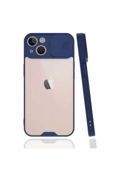 Newface iPhone 13 Mini Kılıf Platin Kamera Koruma Silikon - Lacivert resmi