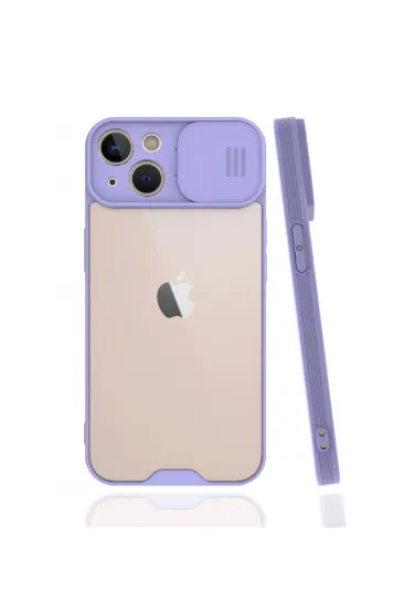 Newface iPhone 13 Mini Kılıf Platin Kamera Koruma Silikon - Lila resmi
