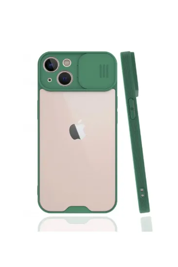 Newface iPhone 13 Mini Kılıf Platin Kamera Koruma Silikon - Yeşil resmi