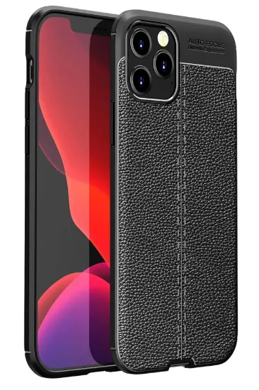 Newface iPhone 12 Pro Max Kılıf Auto Focus Kapak - Siyah resmi