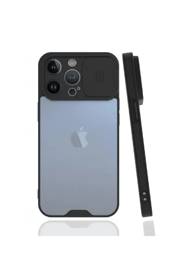 Newface iPhone 13 Pro Kılıf Platin Kamera Koruma Silikon - Siyah resmi