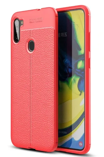 Newface Samsung Galaxy A11 Kılıf Auto Focus Kapak - Kırmızı resmi