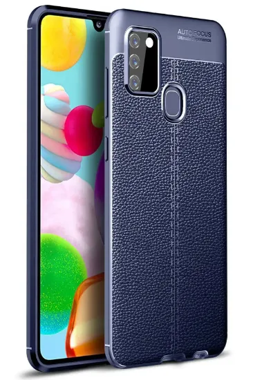 Newface Samsung Galaxy A21S Kılıf Auto Focus Kapak - Lacivert resmi