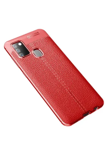 Newface Samsung Galaxy A21S Kılıf Auto Focus Kapak - Kırmızı resmi