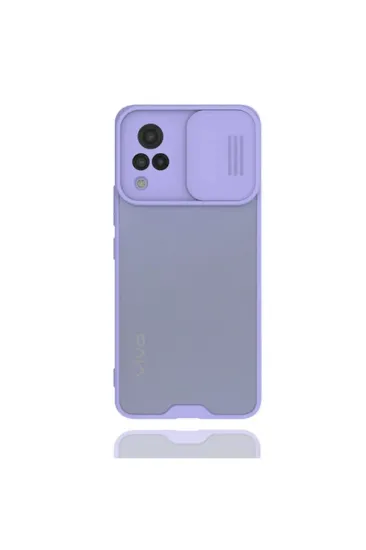 Newface Vivo V21 Kılıf Platin Kamera Koruma Silikon - Lila resmi