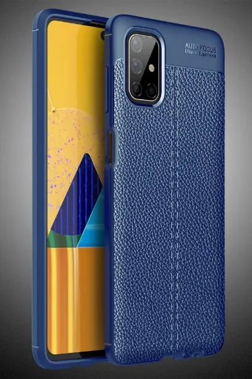 Newface Samsung Galaxy M51 Kılıf Auto Focus Kapak - Lacivert resmi