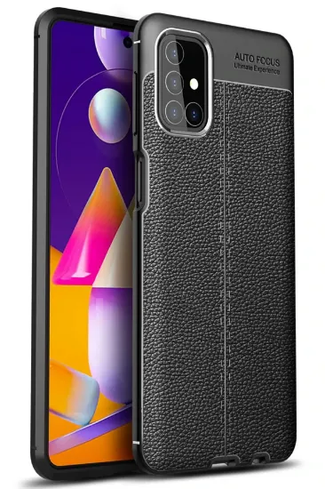Newface Samsung Galaxy M31S Kılıf Auto Focus Kapak - Siyah resmi