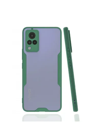 Newface Vivo V21 Kılıf Platin Silikon - Yeşil resmi