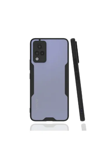 Newface Vivo V21 Kılıf Platin Silikon - Siyah resmi