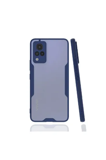 Newface Vivo V21 Kılıf Platin Silikon - Lacivert resmi