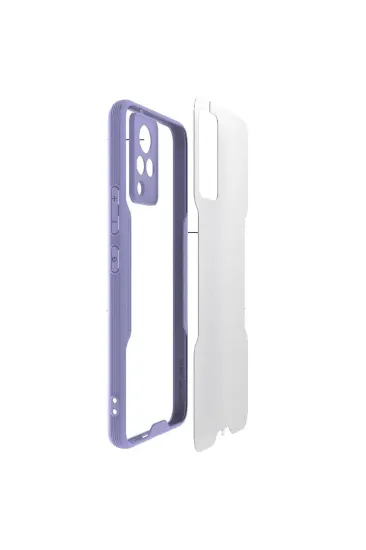 Newface Vivo V21 Kılıf Platin Silikon - Lacivert resmi