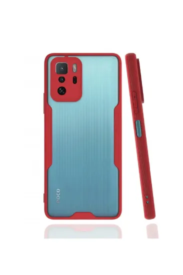 Newface Xiaomi Poco X3 GT Kılıf Platin Silikon - Kırmızı resmi