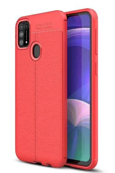 Newface Samsung Galaxy M31 Kılıf Auto Focus Kapak - Kırmızı resmi