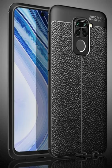 Newface Xiaomi Redmi Note 9 Kılıf Auto Focus Kapak - Siyah resmi