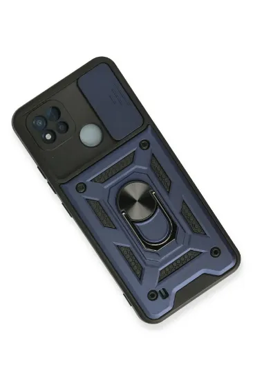 Newface Realme C11 2021 Kılıf Pars Lens Yüzüklü Silikon - Lacivert resmi