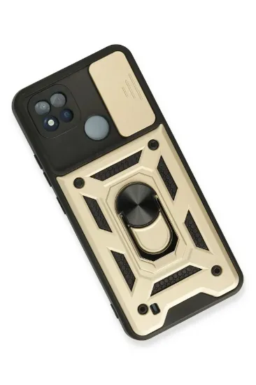 Newface Realme C11 2021 Kılıf Pars Lens Yüzüklü Silikon - Gold resmi