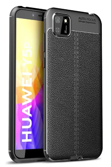 Newface Huawei Y5P Kılıf Auto Focus Kapak - Siyah resmi
