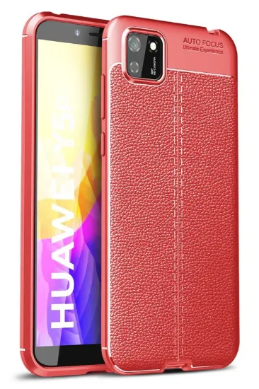 Newface Huawei Y5P Kılıf Auto Focus Kapak - Kırmızı resmi
