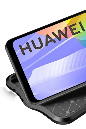 Newface Huawei Y6P Kılıf Auto Focus Kapak - Siyah resmi